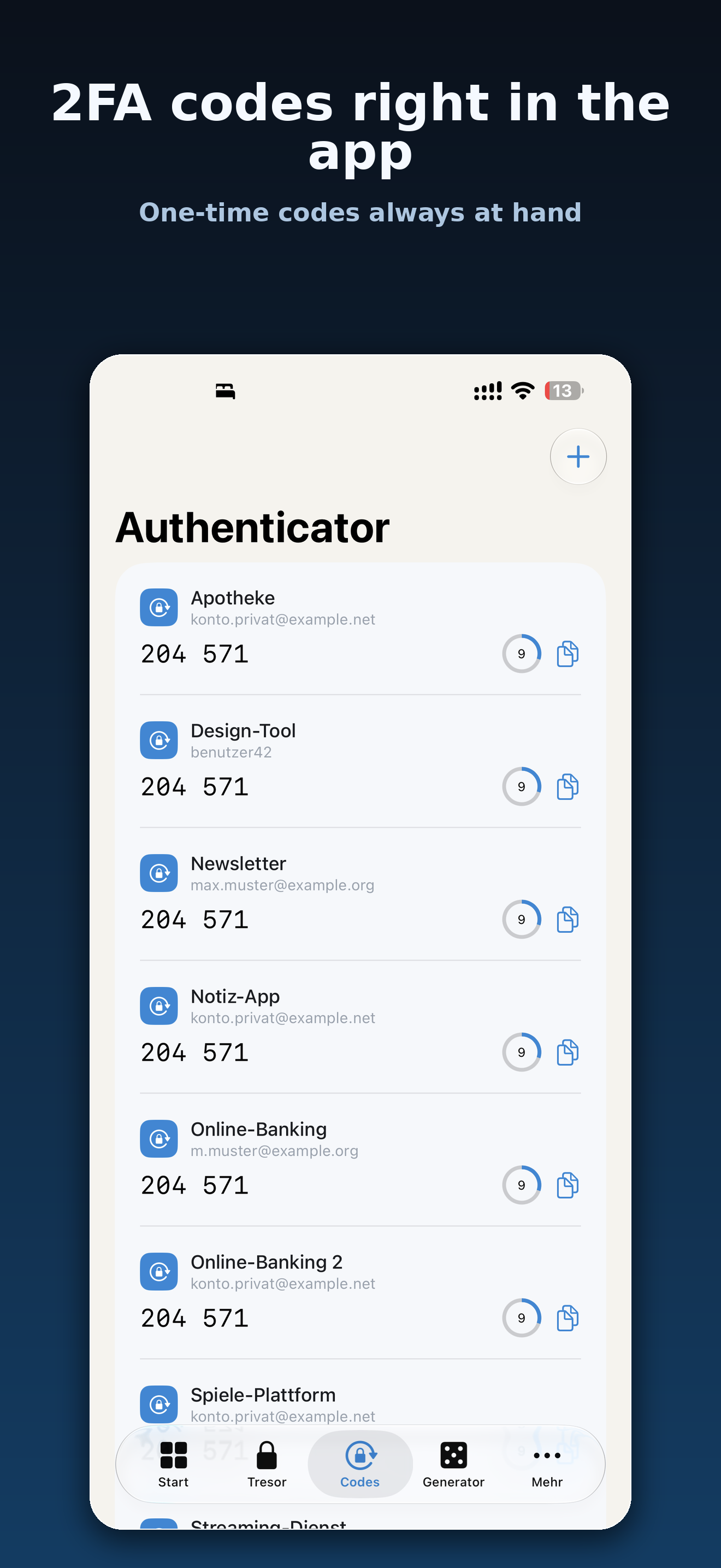 KeyNook 2FA authenticator