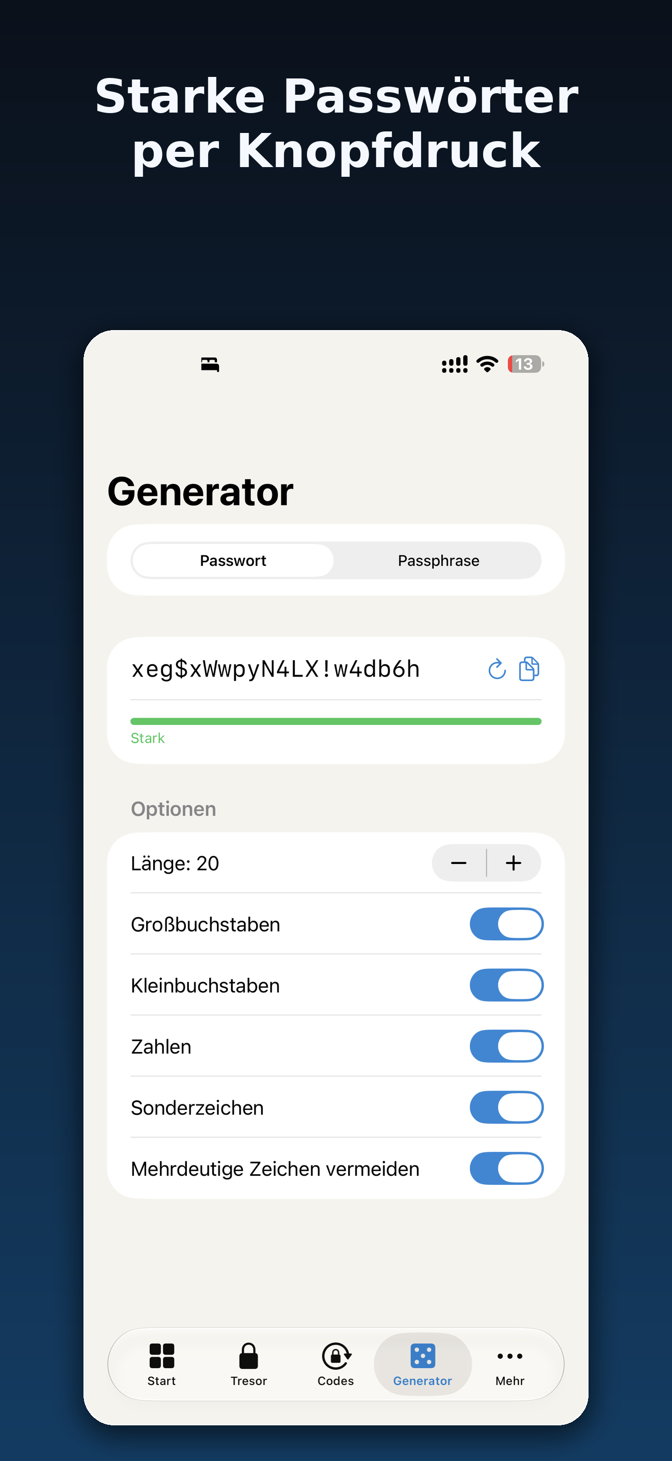 KeyNook Passwort-Generator